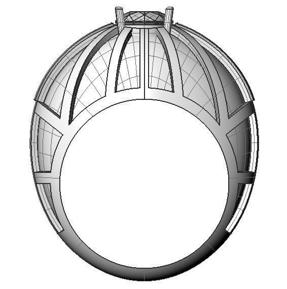 Sky Sphere Golden Ring 3d printing model 3D print model_7