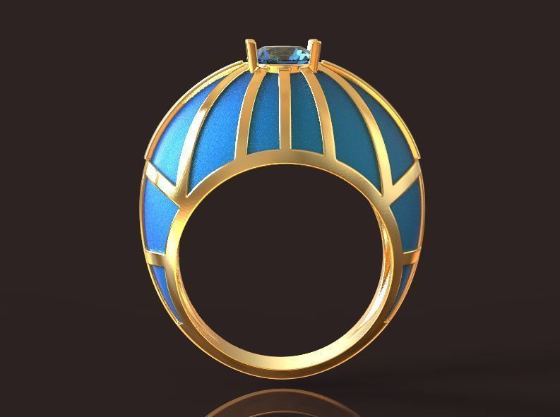 Sky Sphere Golden Ring 3d printing model 3D print model_4