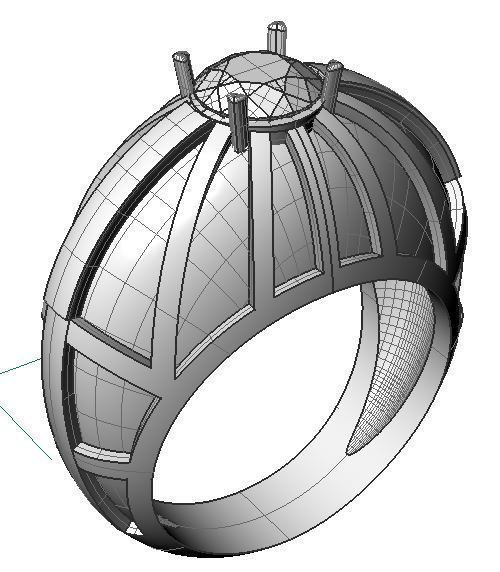 Sky Sphere Golden Ring 3d printing model 3D print model_10