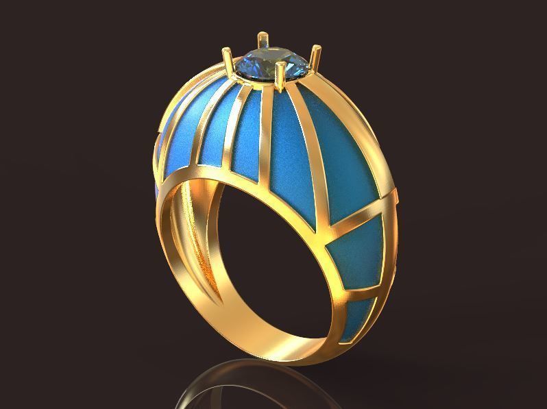 Sky Sphere Golden Ring 3d printing model 3D print model_1
