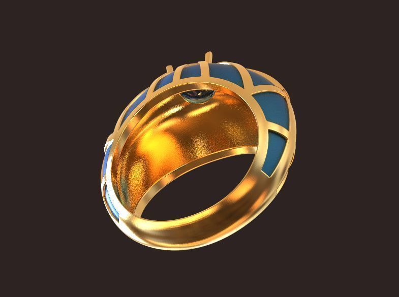 Sky Sphere Golden Ring 3d printing model 3D print model_5