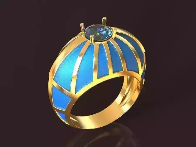 Sky Sphere Golden Ring 3d printing model 3D print model