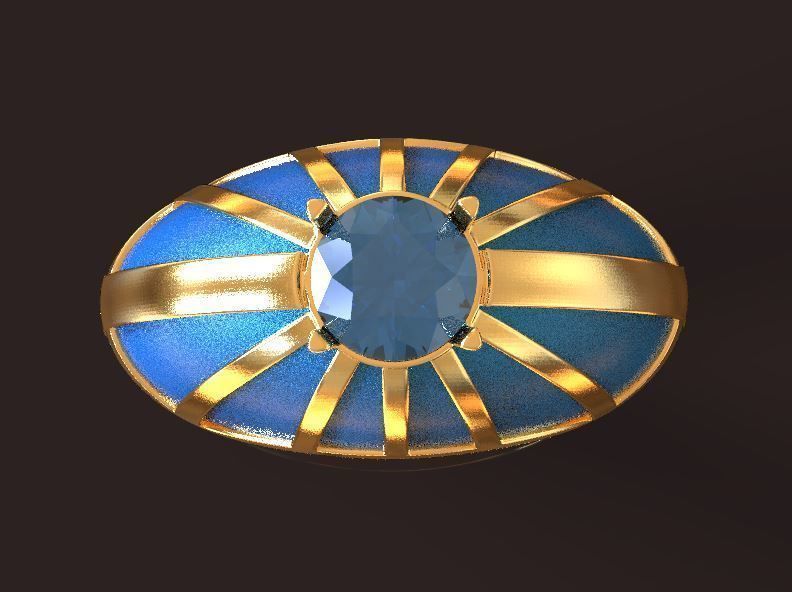 Sky Sphere Golden Ring 3d printing model 3D print model_6