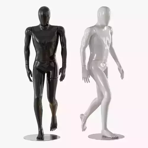 Faceless walking mannequin 12 3D model