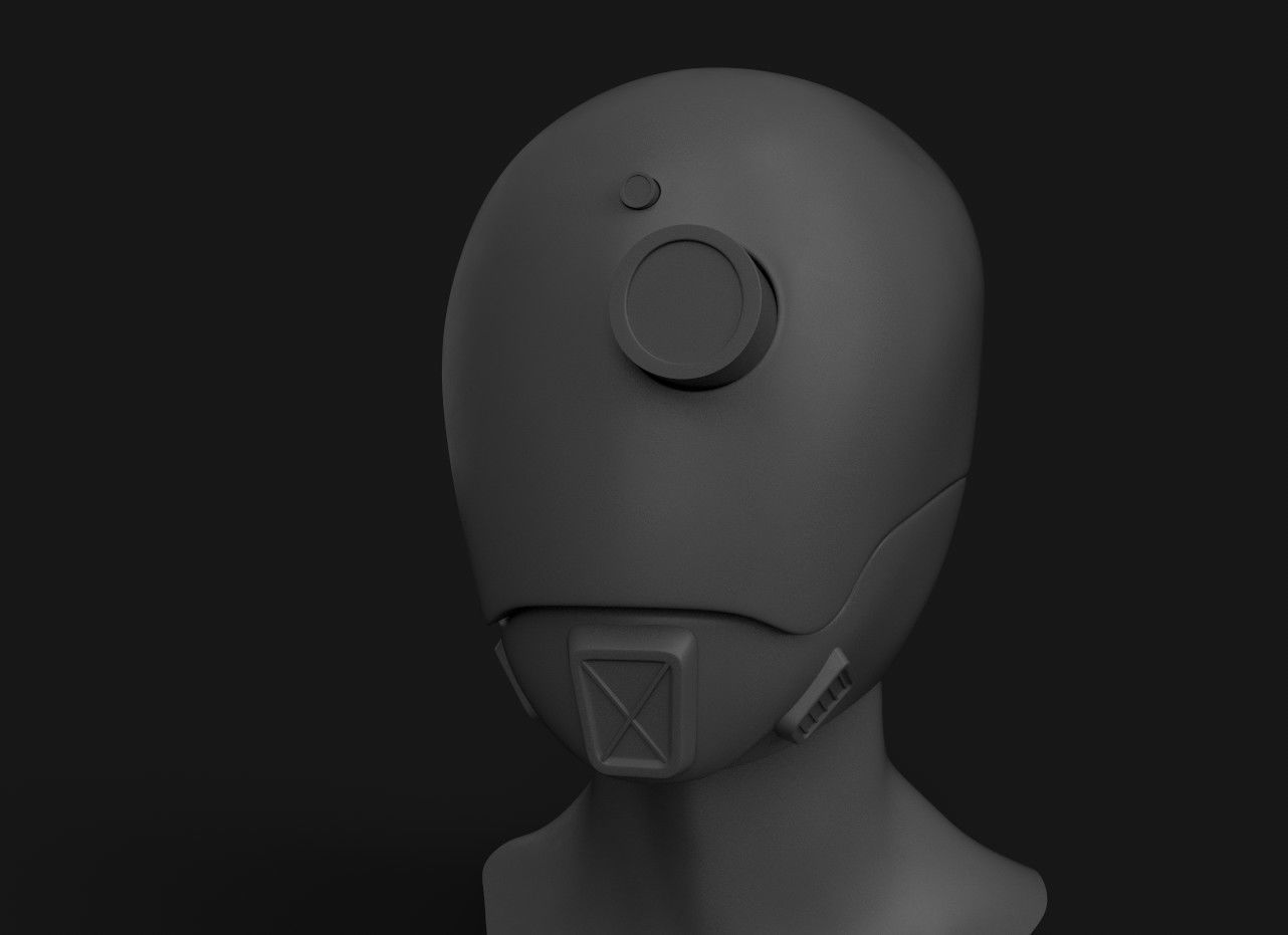 Hermit Drone Low-poly 3D model_9