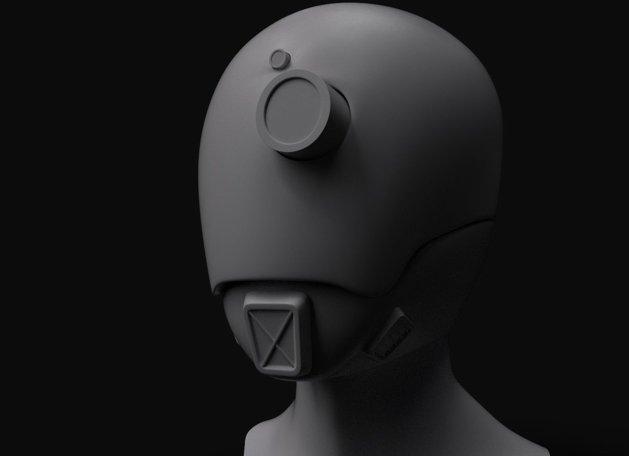 Hermit Drone Low-poly 3D model_7