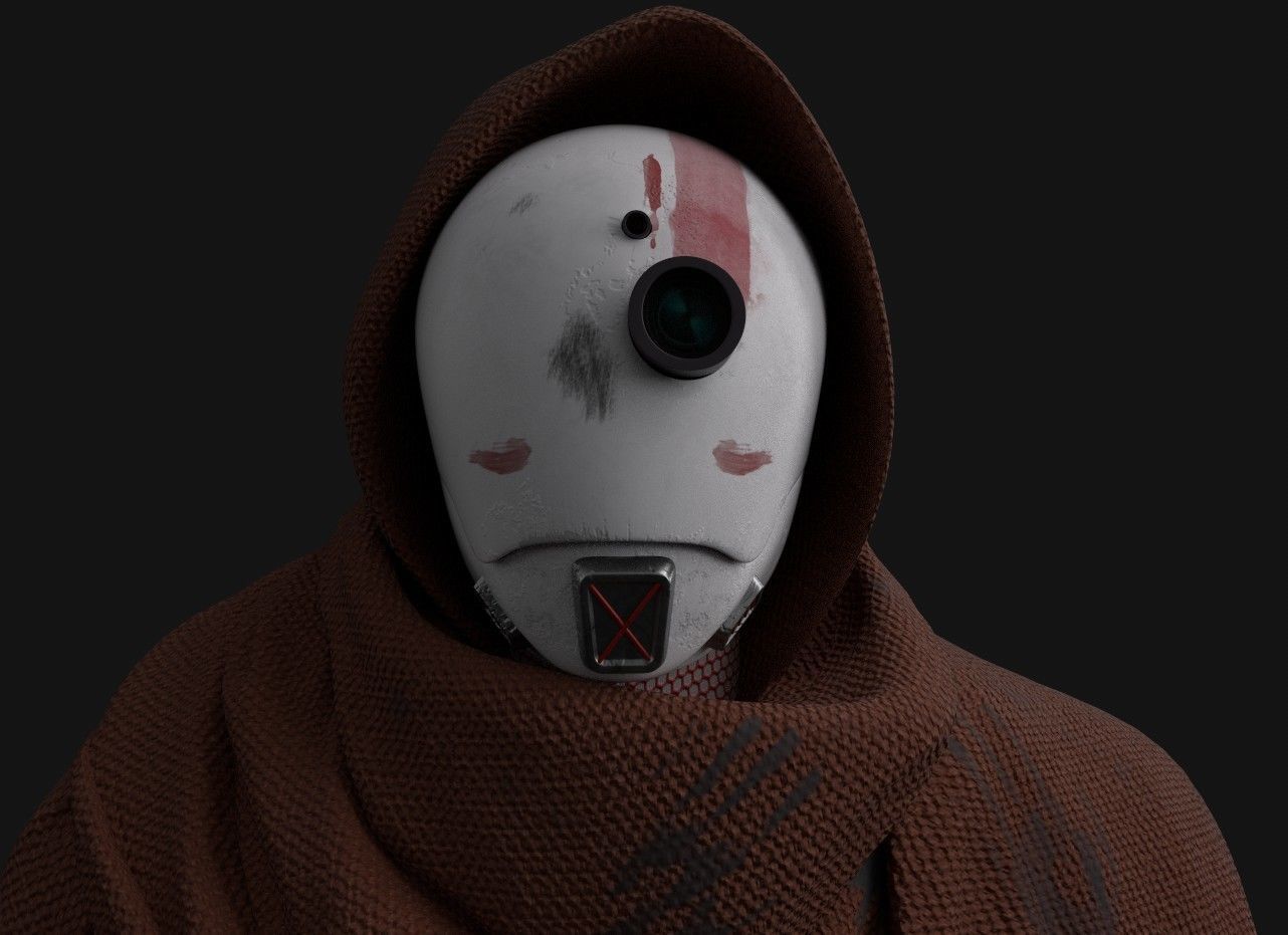 Hermit Drone Low-poly 3D model_2