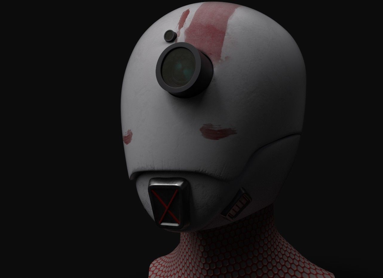 Hermit Drone Low-poly 3D model_6