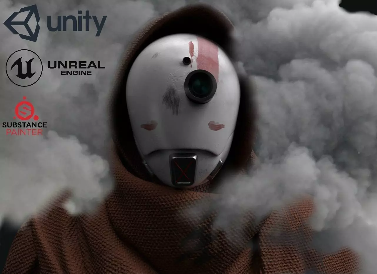 Hermit Drone Low-poly 3D model_0