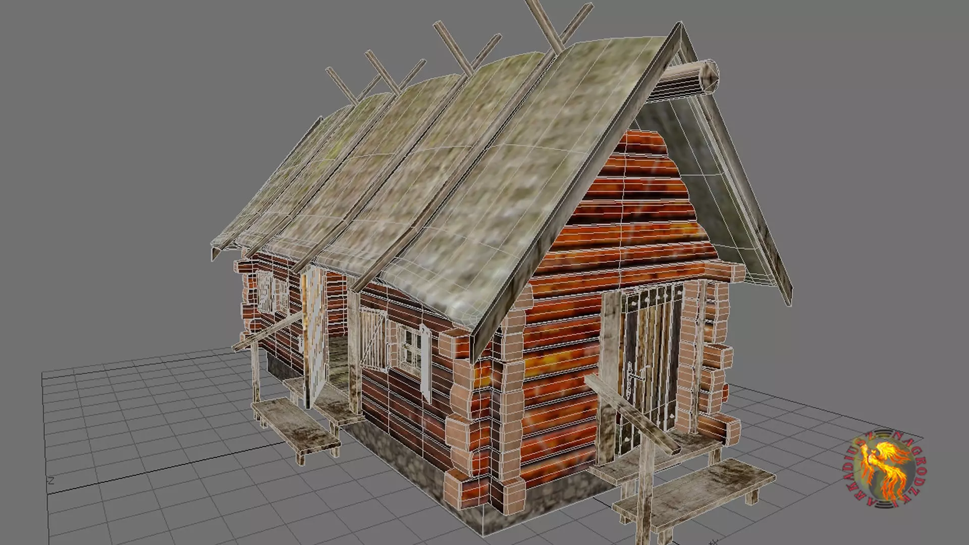 country cottage1 lwo Low-poly 3D model_0