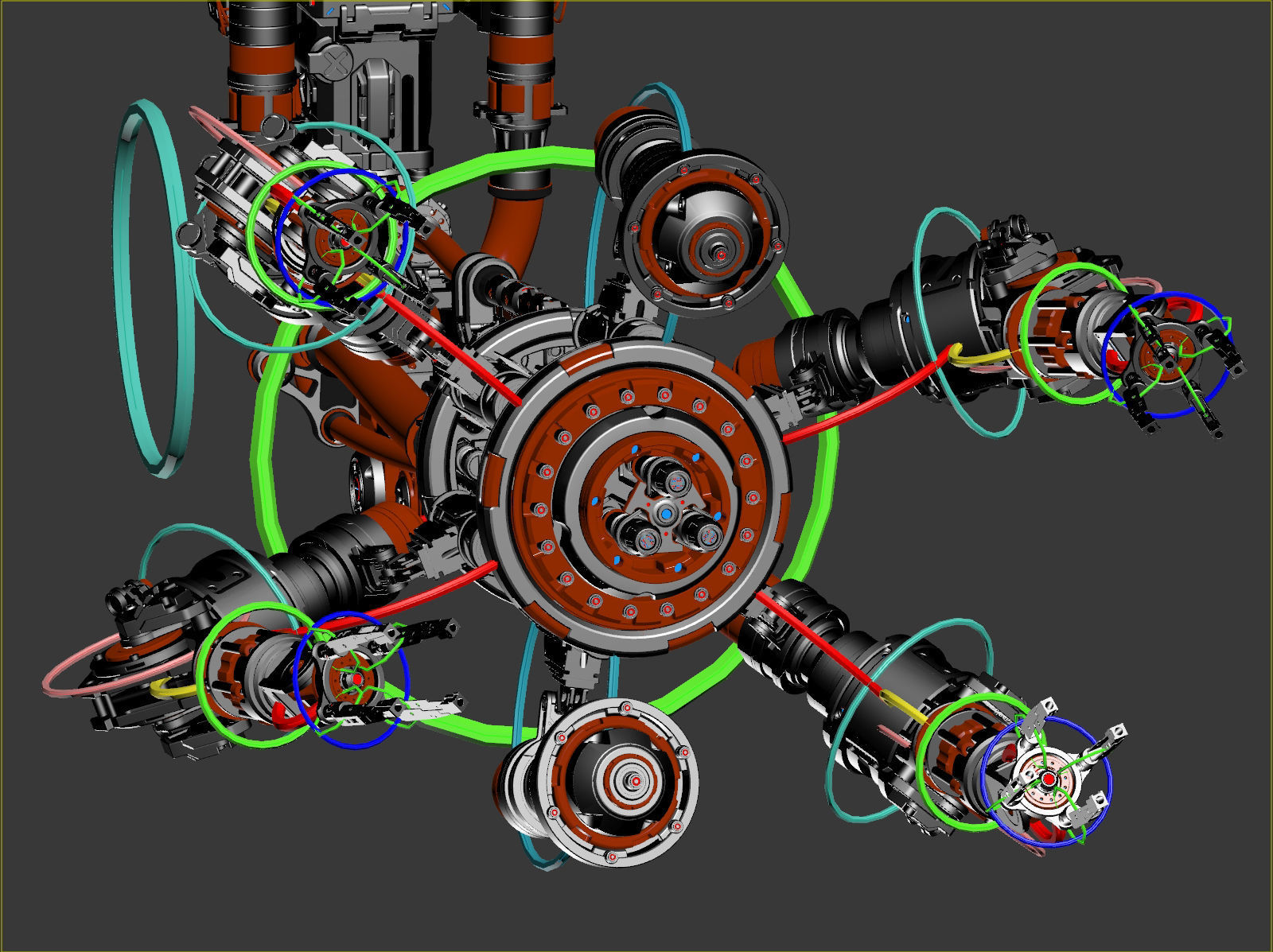 Assembly Robot Rigged 3D Model 3D model_17