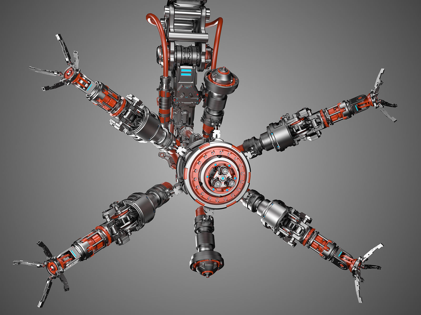 Assembly Robot Rigged 3D Model 3D model_5