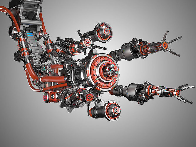 Assembly Robot Rigged 3D Model 3D model