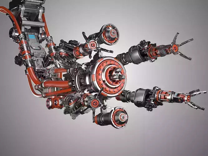 Assembly Robot Rigged 3D Model 3D model