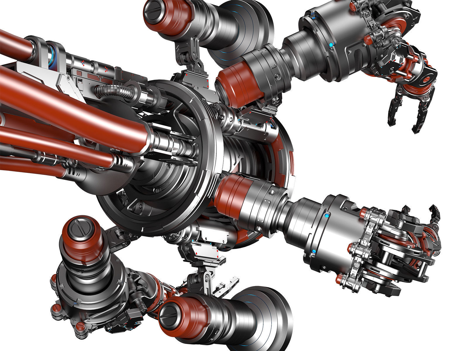 Assembly Robot Rigged 3D Model 3D model_9