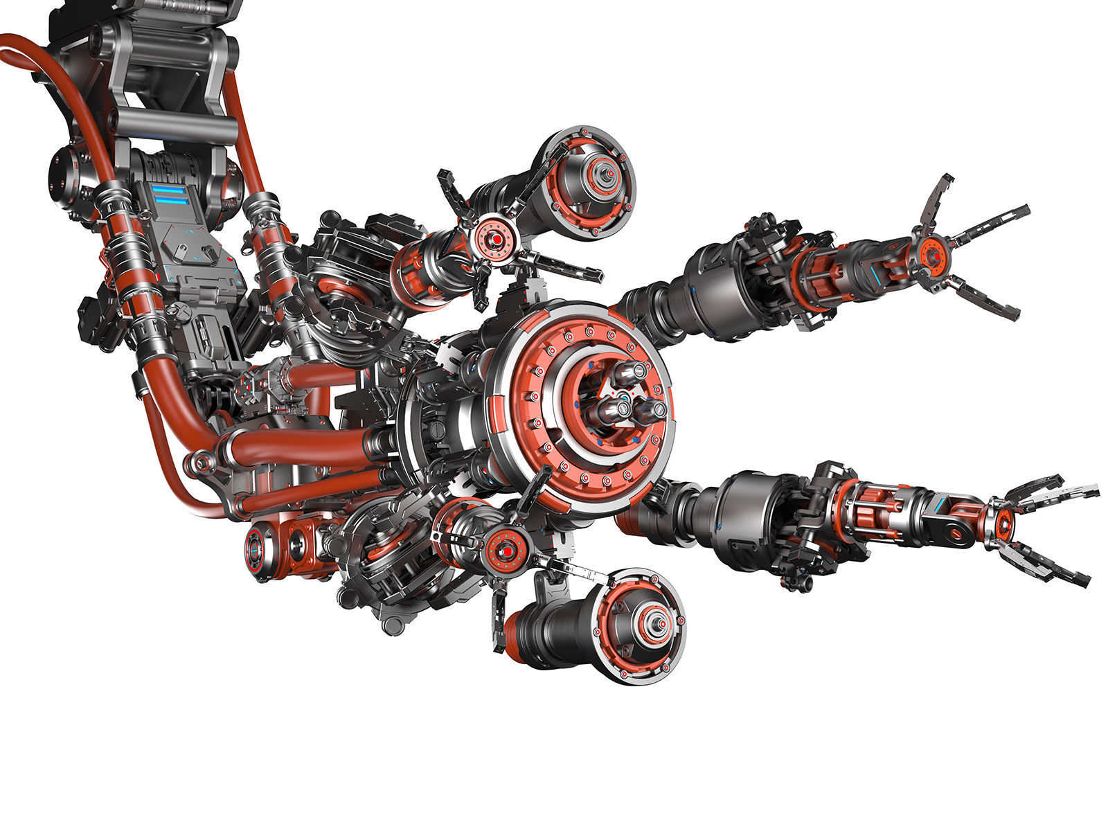 Assembly Robot Rigged 3D Model 3D model_10