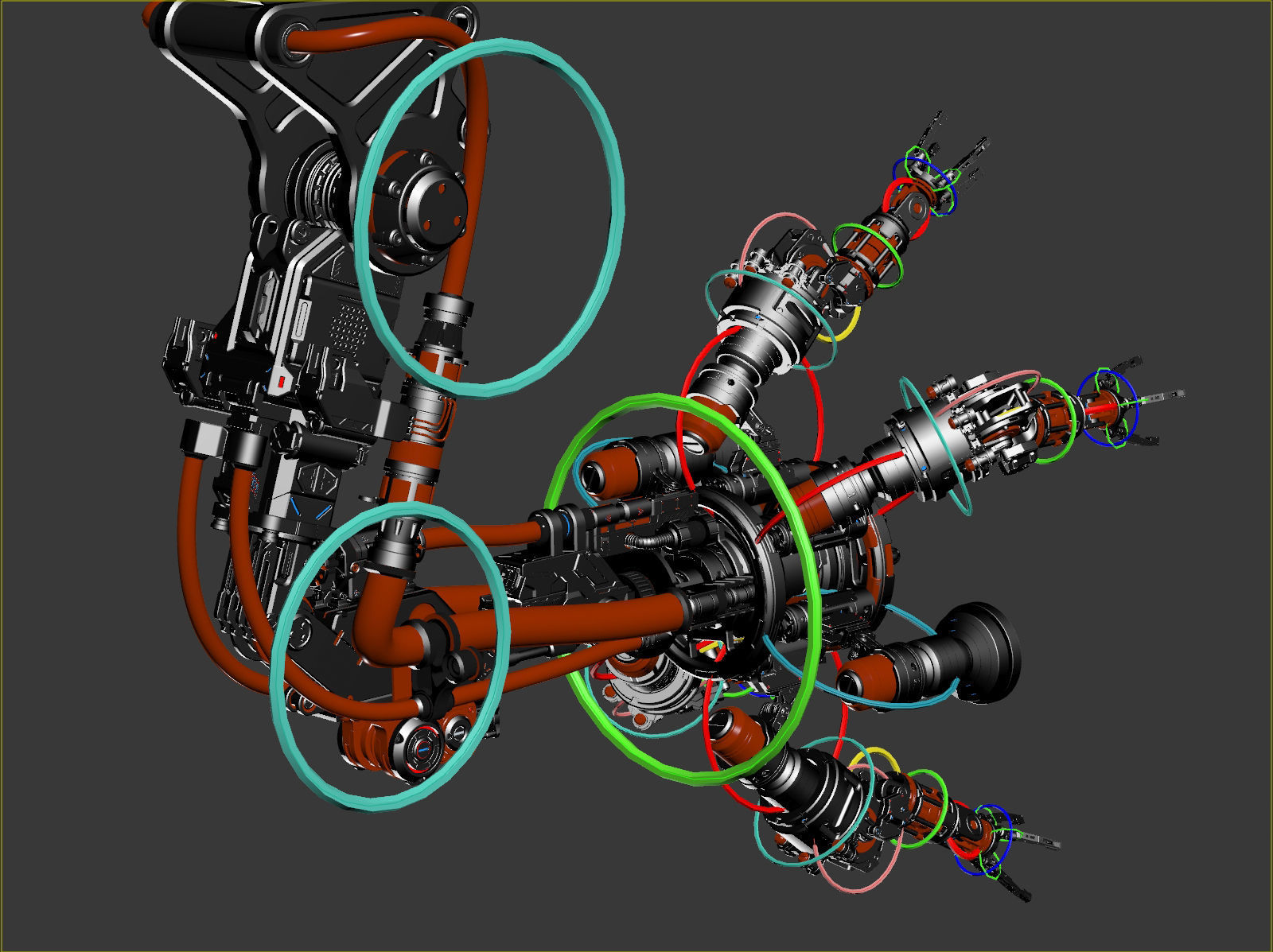 Assembly Robot Rigged 3D Model 3D model_15