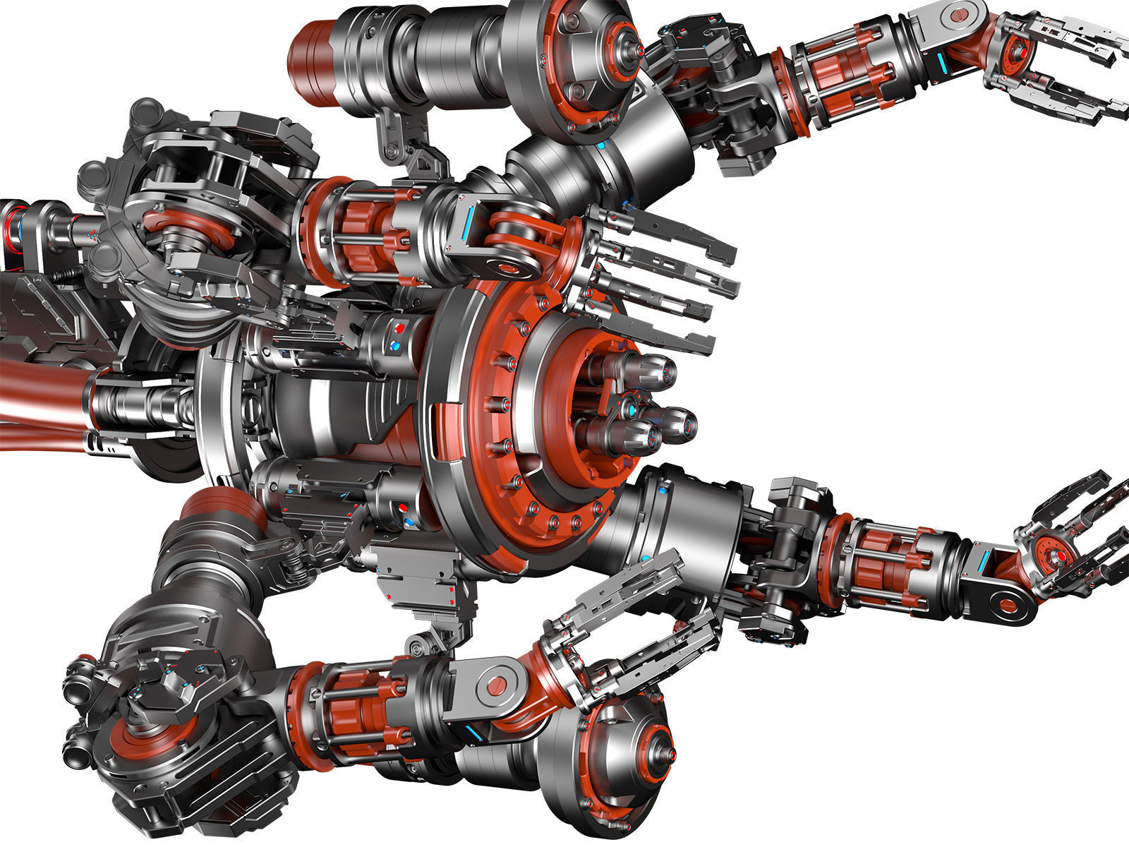 Assembly Robot Rigged 3D Model 3D model_7