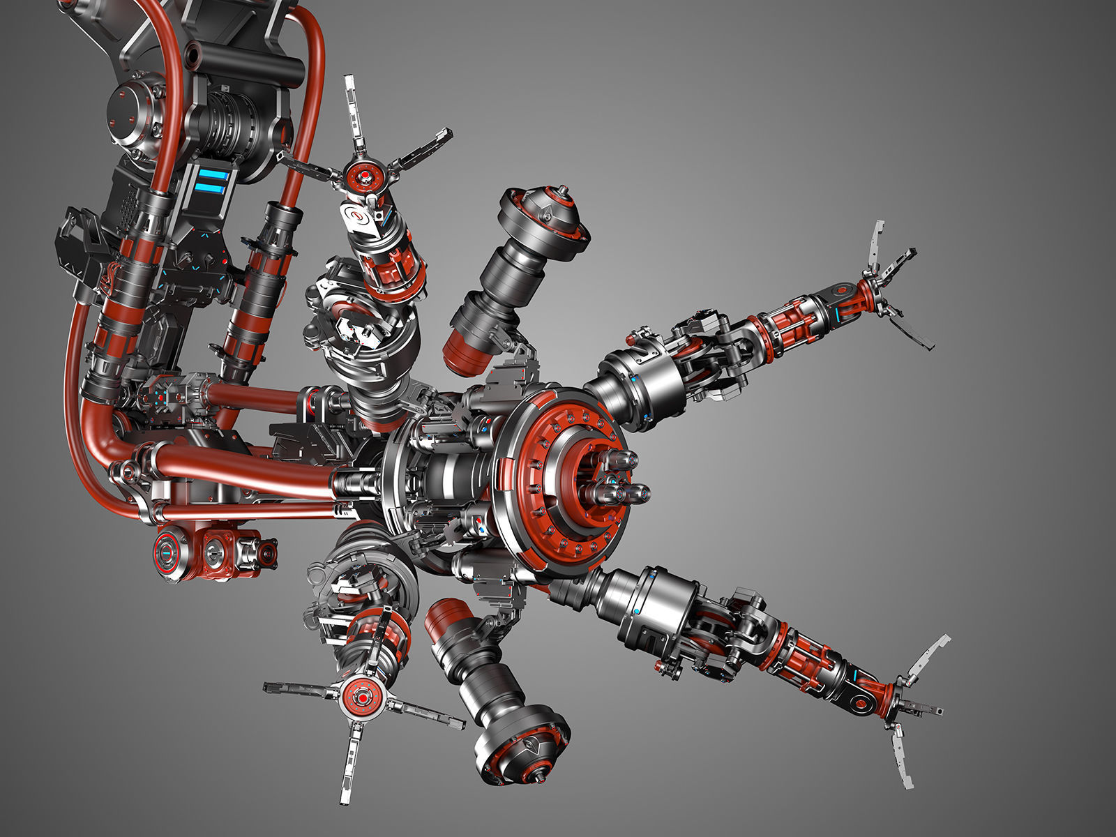 Assembly Robot Rigged 3D Model 3D model_2