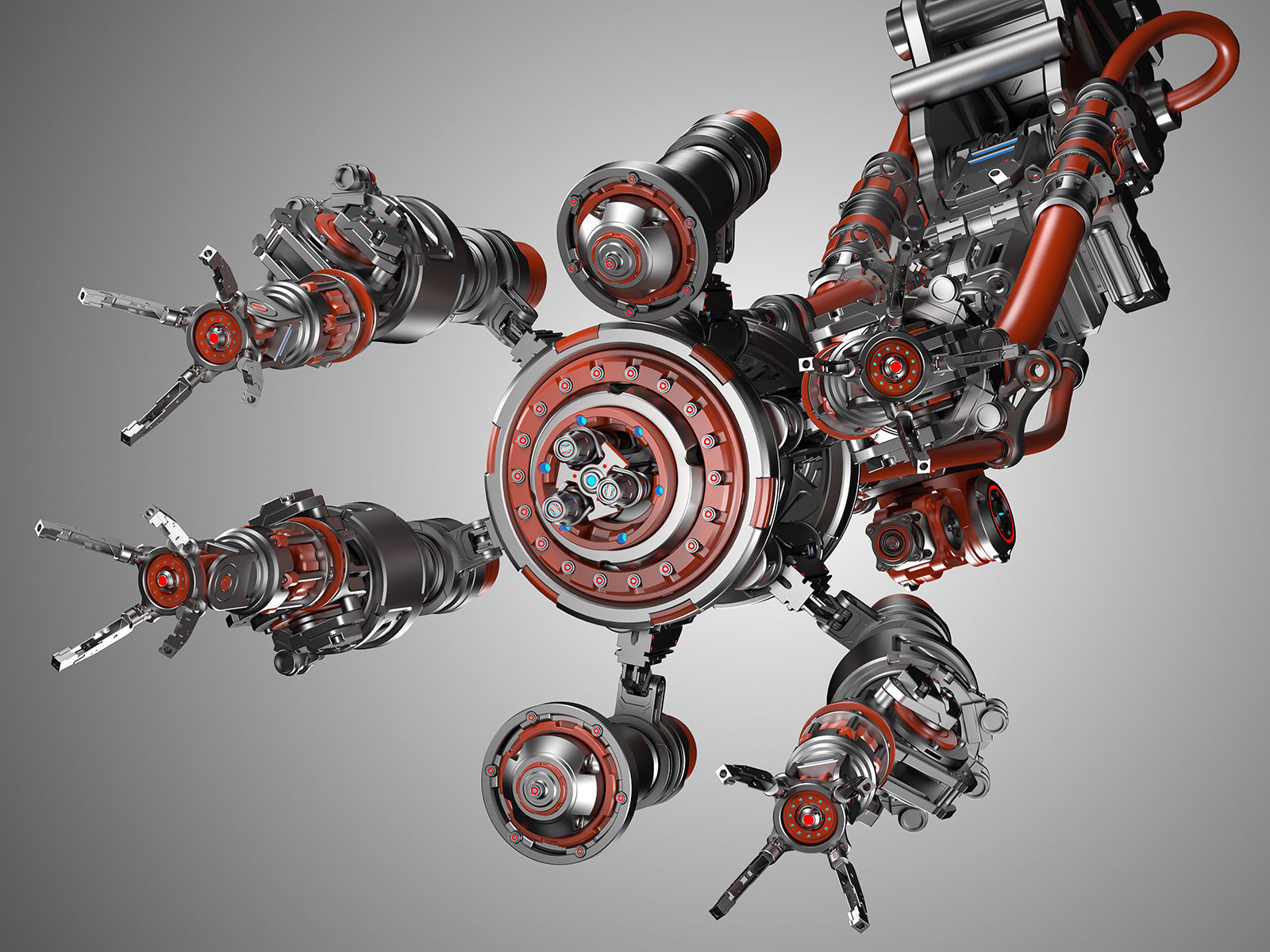 Assembly Robot Rigged 3D Model 3D model_3