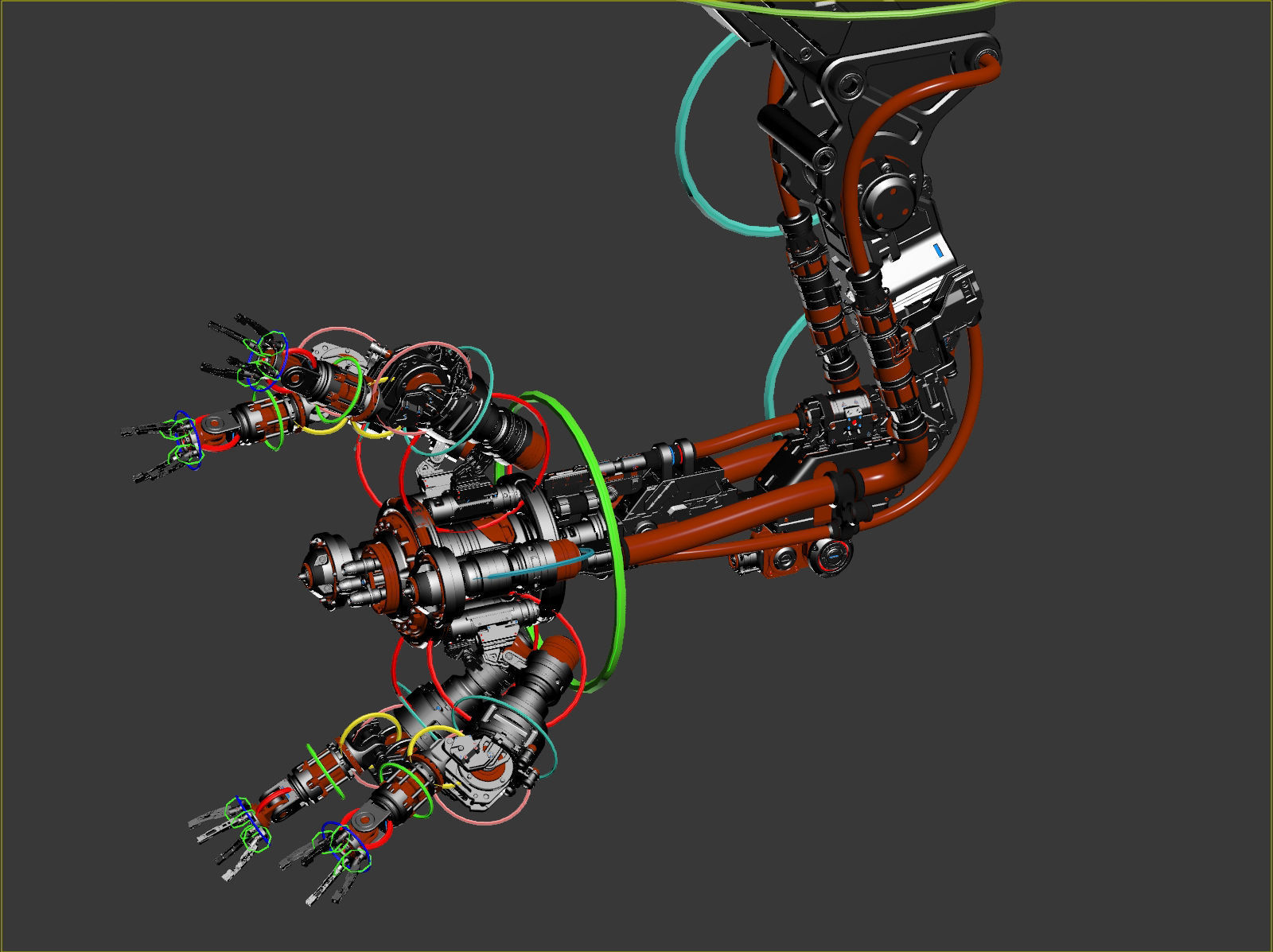 Assembly Robot Rigged 3D Model 3D model_14