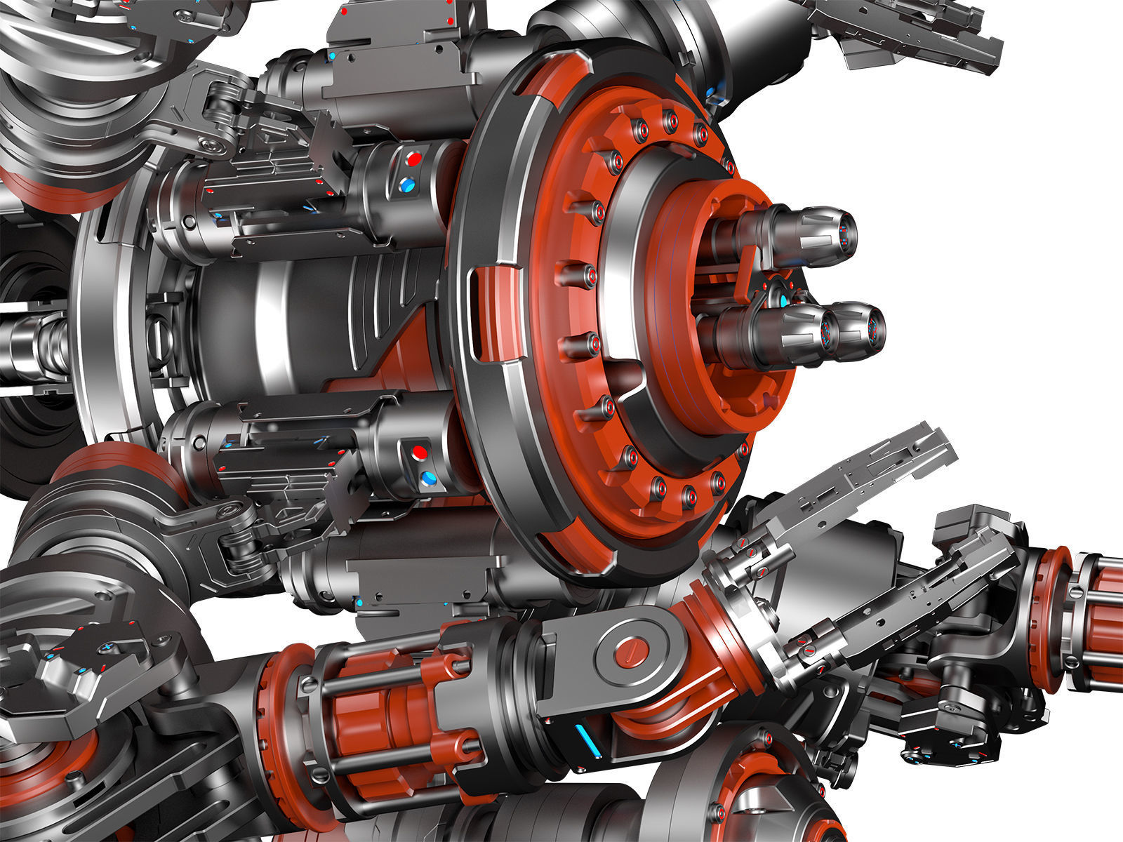 Assembly Robot Rigged 3D Model 3D model_8