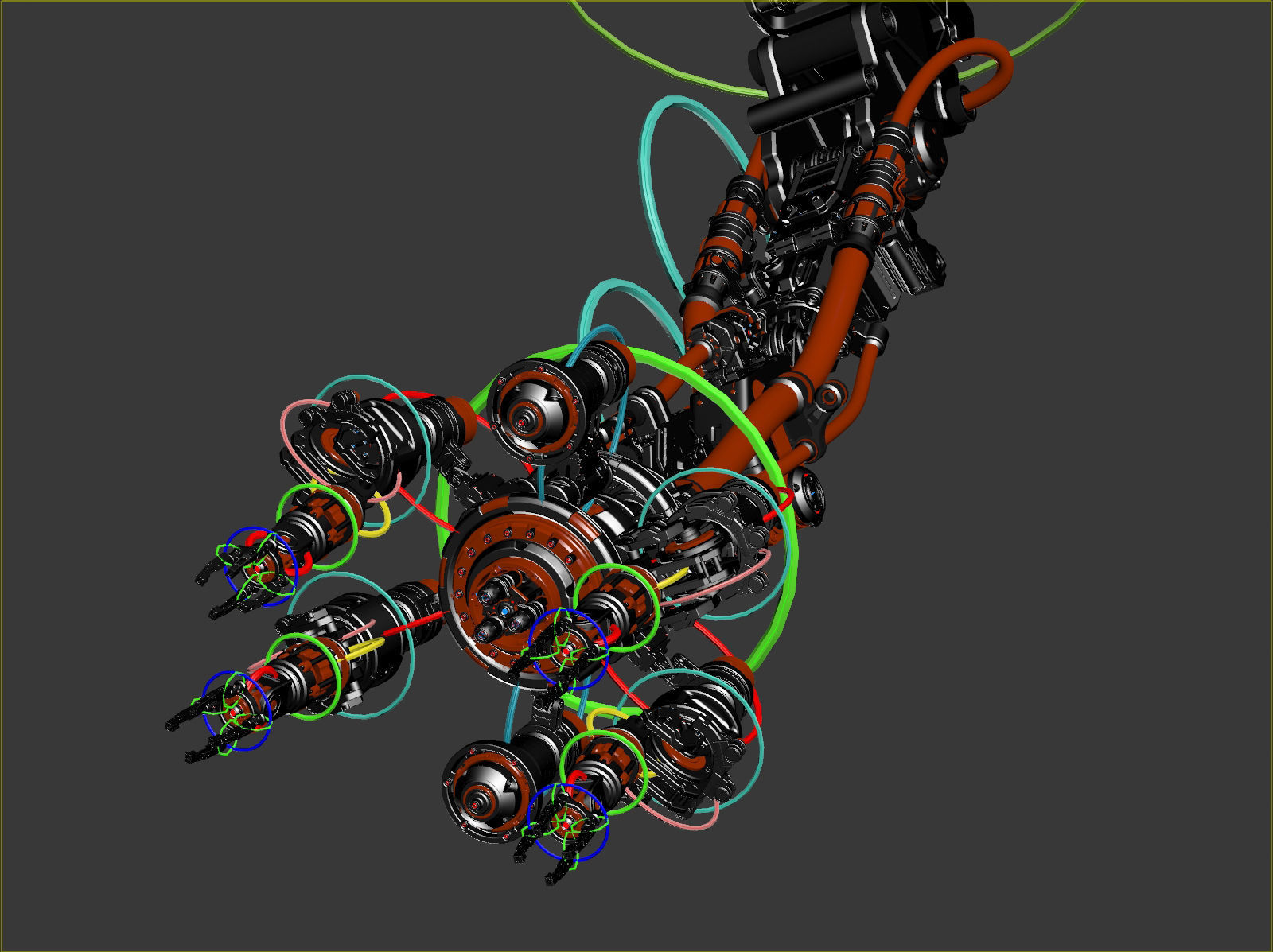 Assembly Robot Rigged 3D Model 3D model_16