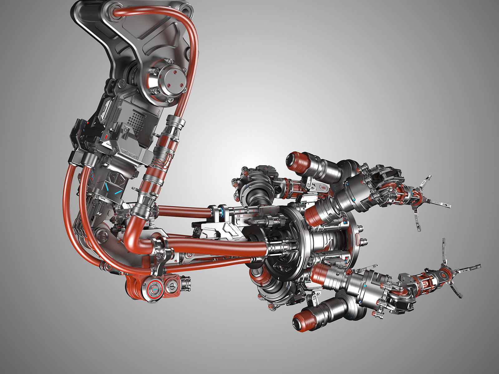 Assembly Robot Rigged 3D Model 3D model_6