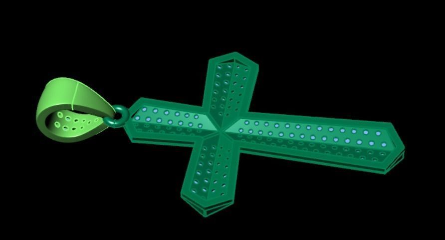 Pendant od 7 cross 3D print model_14