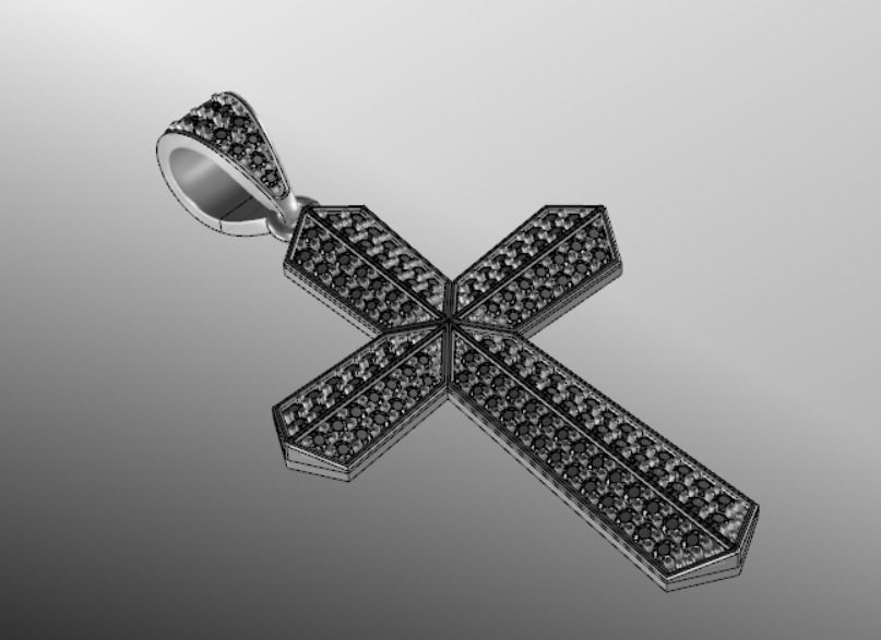 Pendant od 7 cross 3D print model_20