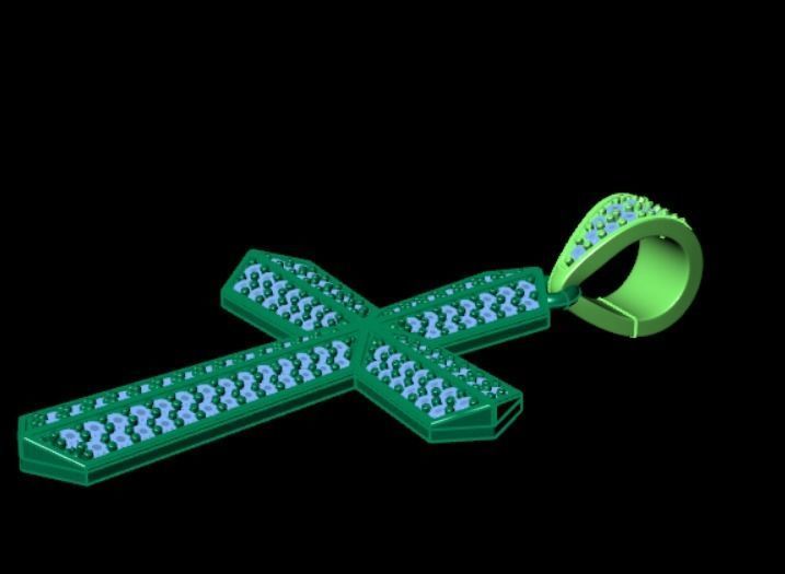 Pendant od 7 cross 3D print model_7
