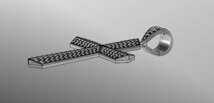 Pendant od 7 cross 3D print model_18