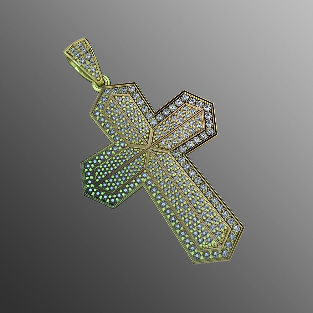 Pendant od 7 cross 3D print model_1