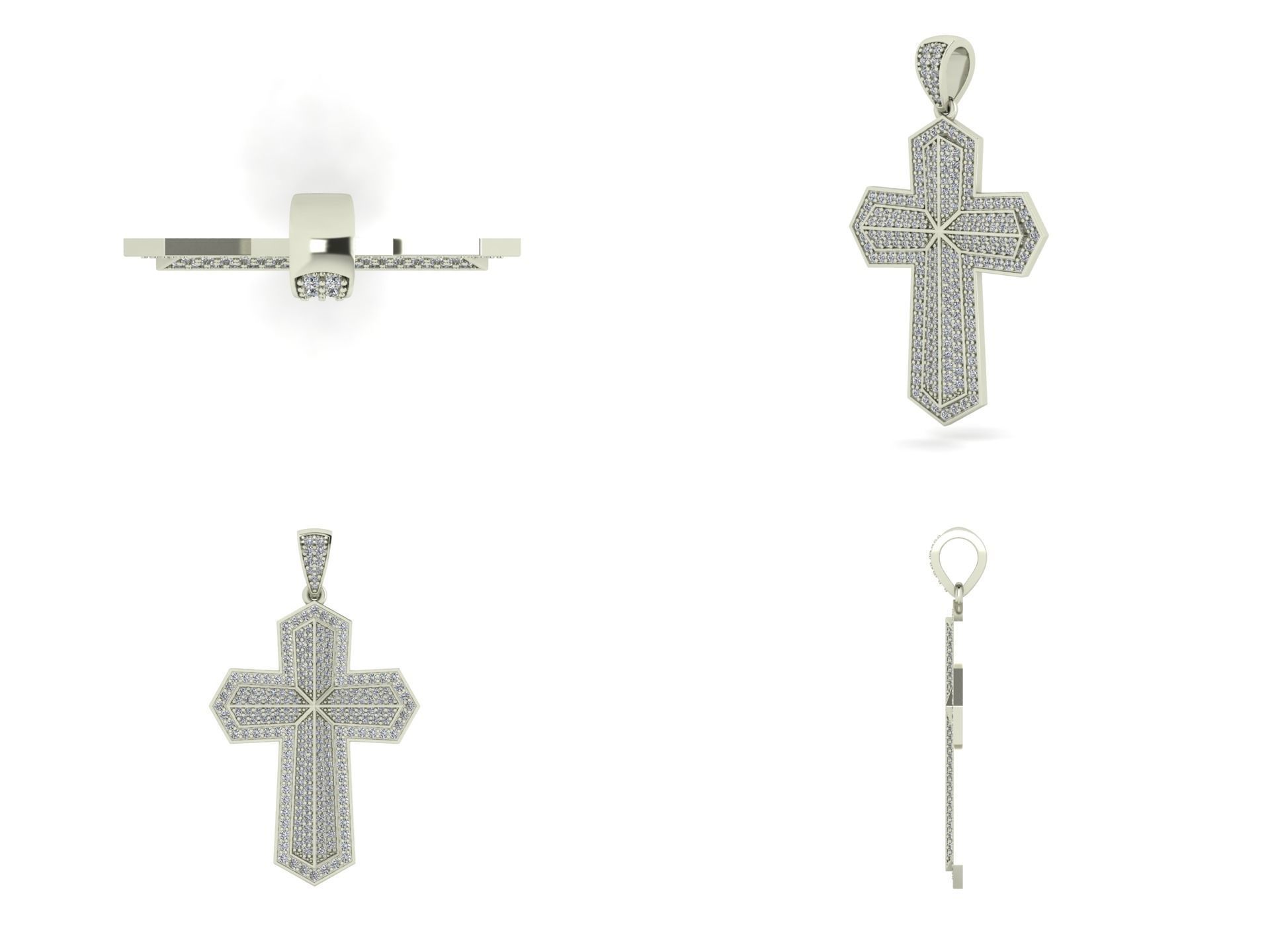 Pendant od 7 cross 3D print model_5