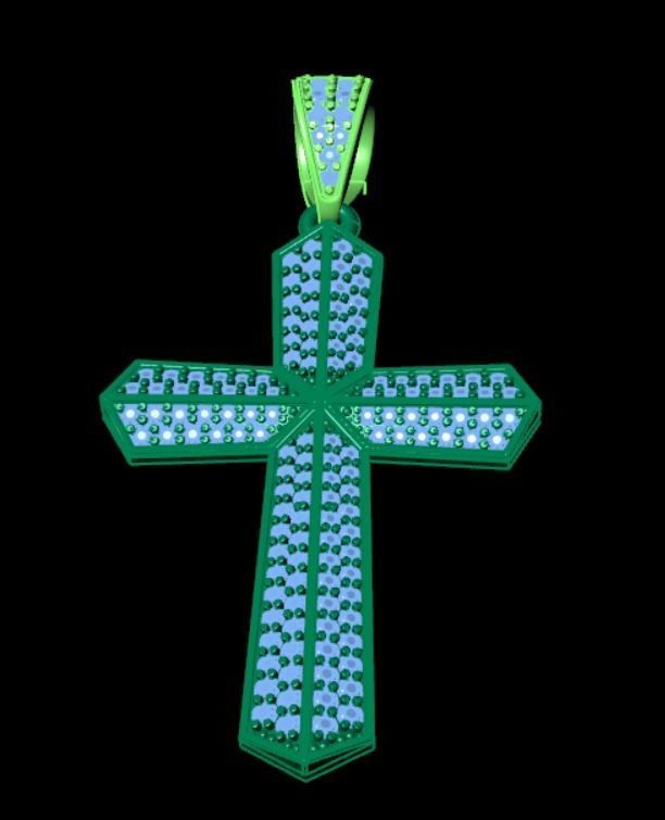 Pendant od 7 cross 3D print model_10