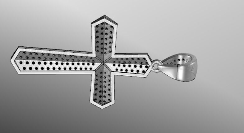 Pendant od 7 cross 3D print model_21