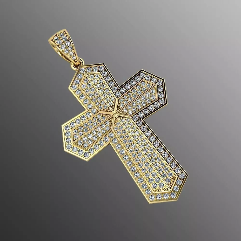 Pendant od 7 cross 3D print model_0