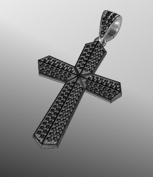 Pendant od 7 cross 3D print model_17