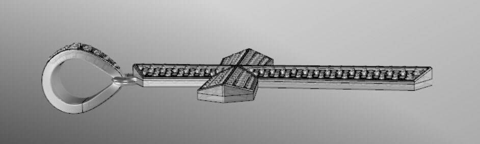 Pendant od 7 cross 3D print model_19