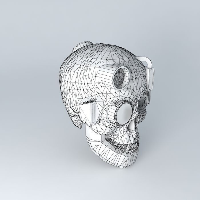 Robot skull Free 3D model_3