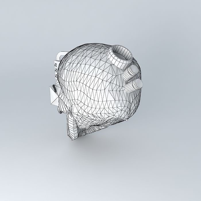 Robot skull Free 3D model_4