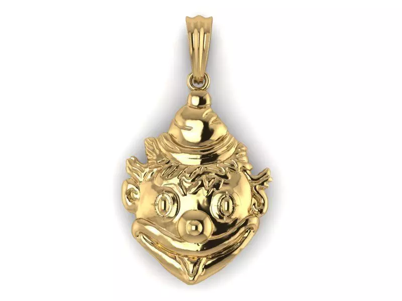 Clown face pendant 3D print model_0