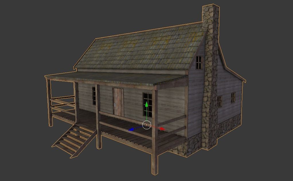 Village Home Low-poly 3D model_10