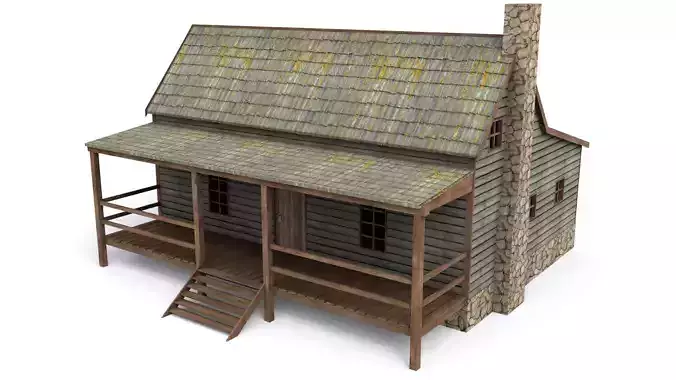 Village Home Low-poly 3D model
