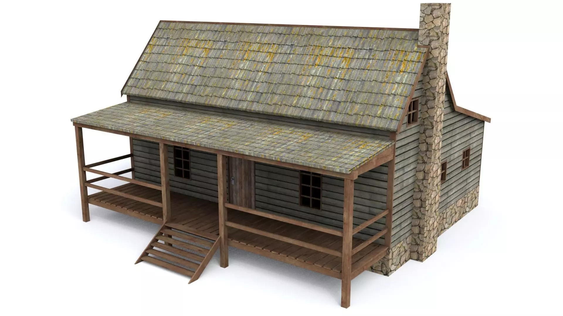 Village Home Low-poly 3D model_0
