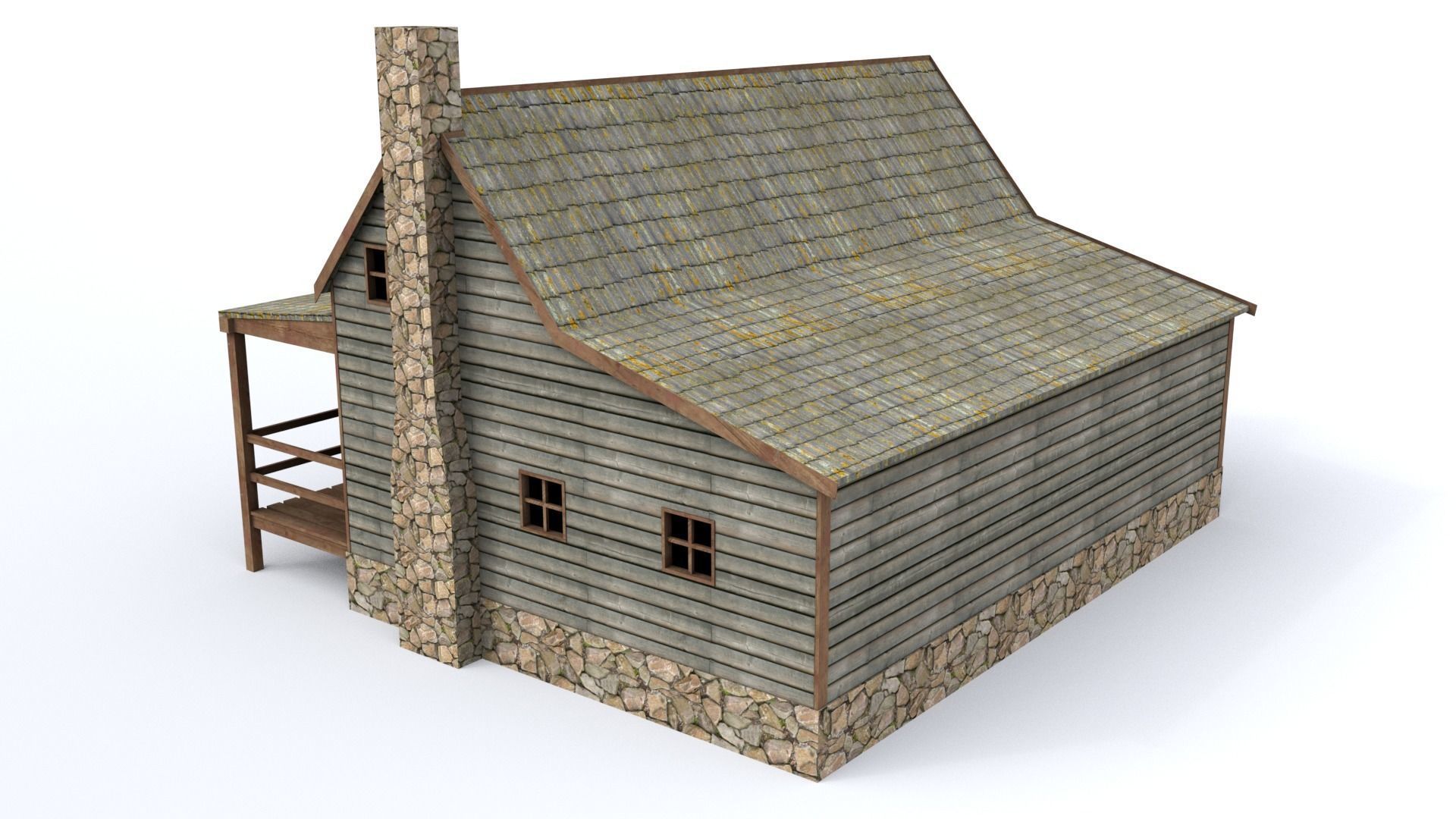 Village Home Low-poly 3D model_2