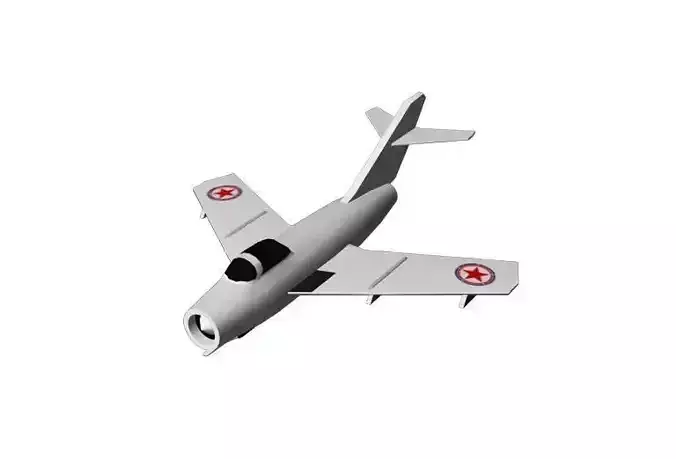 MiG-15 DPR Korea  Low-poly 3D model