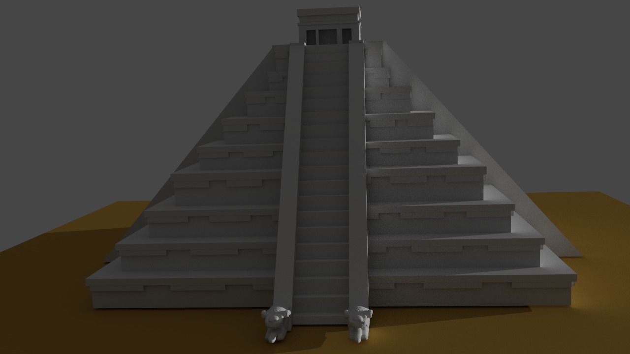 kukulkan pyramid 3D print model_1