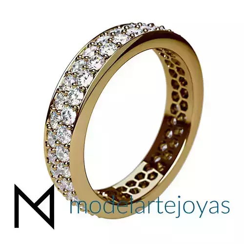 3d File of pave ring size 10 european
