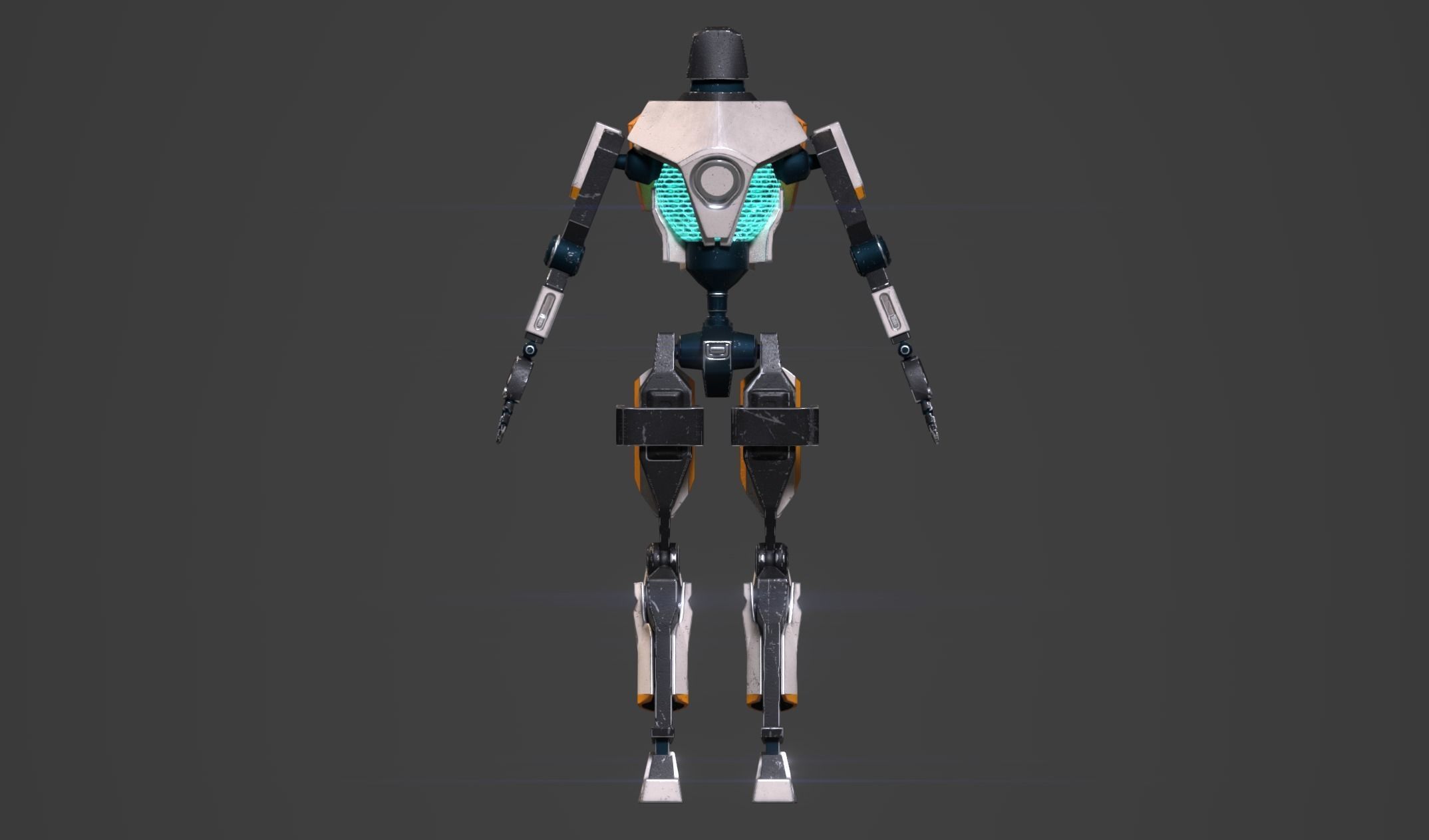 Elite Assault Droid Low-poly 3D model_4